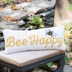 Bee Happy Hook Pillow