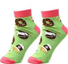 Load image into Gallery viewer, Ankle Donut &amp; Coffee Socks
