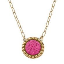 Load image into Gallery viewer, Aruba Raffia Disc Necklace
