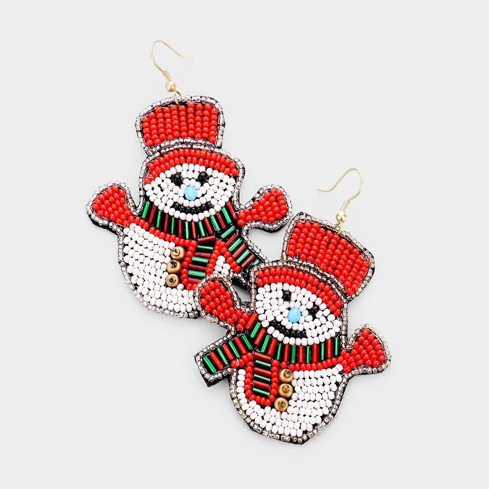 Snowball Snowman Earrings