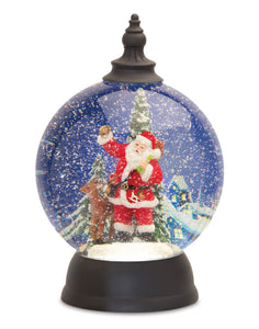 Santa & Deer Snow Globe