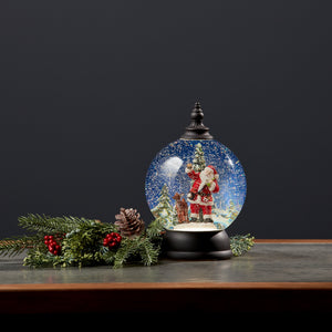 Santa & Deer Snow Globe
