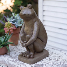 Load image into Gallery viewer, Cheerful Frog Garden Statue
