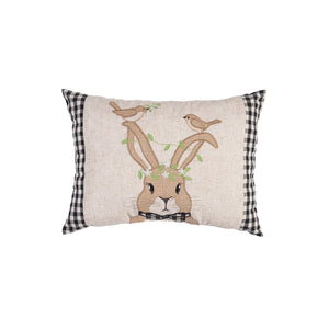 Bunny Birds Lumbar Pillow