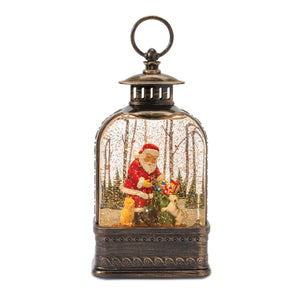 Santa & Dog Snow Globe