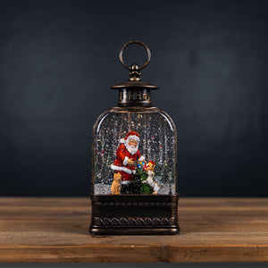 Santa & Dog Snow Globe