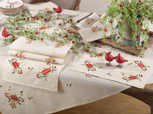 Embroidered Ornament Table Runner