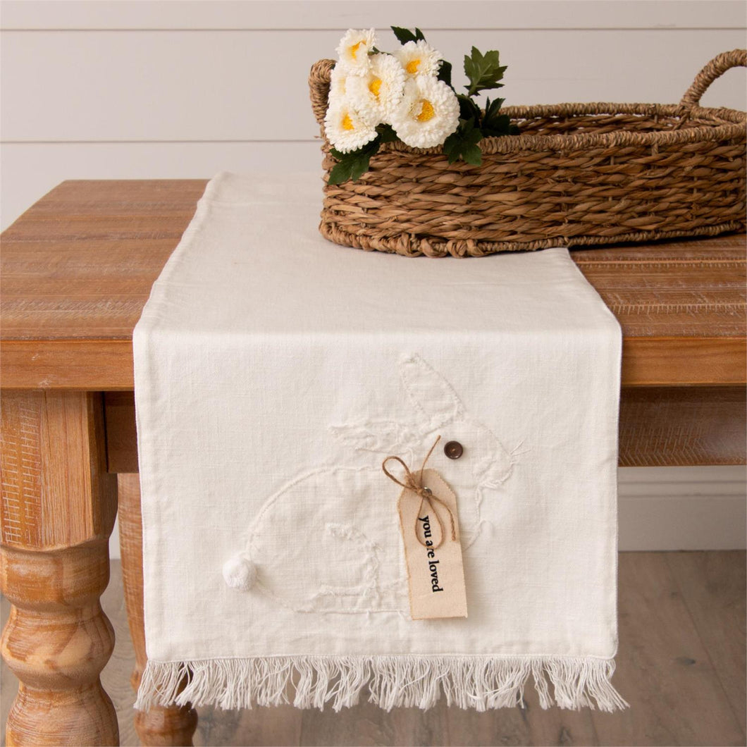 Cream Rabbit Table Runner