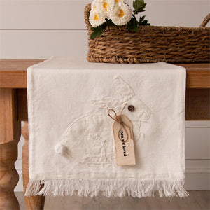 Cream Rabbit Table Runner