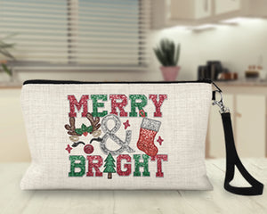 Merry & Bright Wristlet/Makeup Bag
