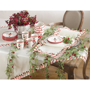 Candy Cane Candy Table Runner