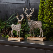 Load image into Gallery viewer, Silver Deer on Base
