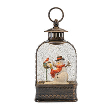 Load image into Gallery viewer, Snowman &amp; Cardinal Snow Globe
