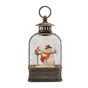 Snowman & Cardinal Snow Globe