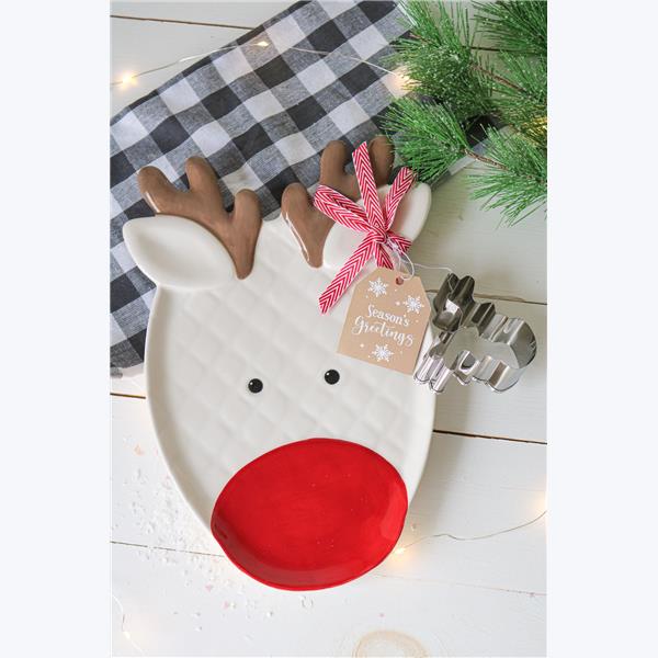 Rudolph Platter and Cookie Cutter