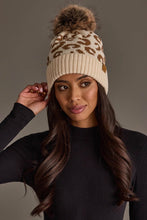 Load image into Gallery viewer, Cream Leopard Pom Hat
