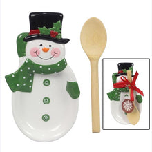 Load image into Gallery viewer, Winter Snowman Spoon Rest
