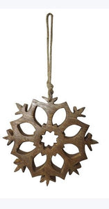 Wood Snowflake Ornament