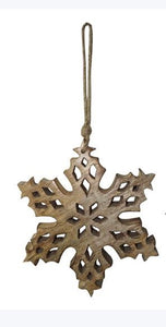 Wood Snowflake Ornament