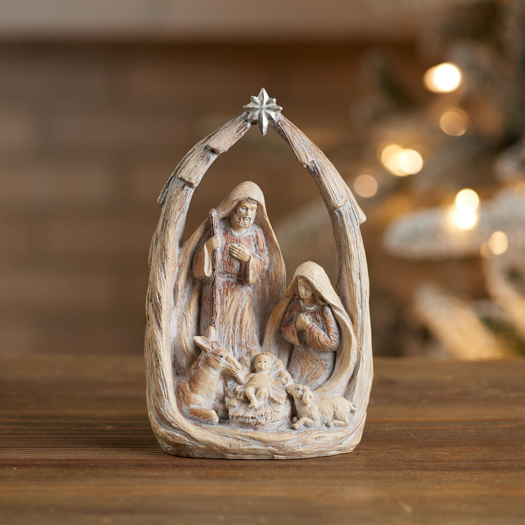 Holy Family & Animals Statue