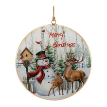 Load image into Gallery viewer, Snowman and Deer Ornament
