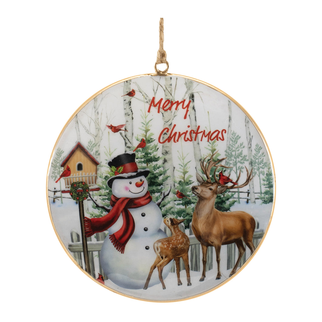 Snowman and Deer Ornament