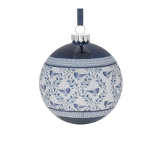 Load image into Gallery viewer, Christmas Birds Navy Ornament
