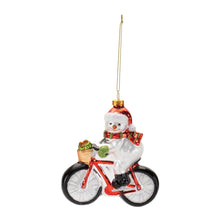 Load image into Gallery viewer, Snowman Bike Ornament
