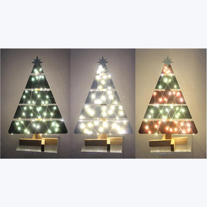 Wood Christmas Tree Light Up