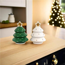 Load image into Gallery viewer, Christmas Tree Salt &amp; Pepper Shakers
