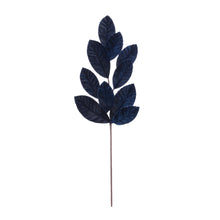 Load image into Gallery viewer, Navy Magnolia Leaf Spray
