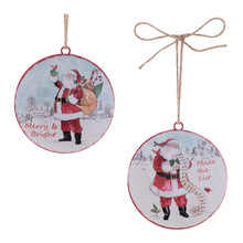 Load image into Gallery viewer, Santa Disk Ornament
