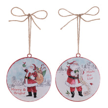 Load image into Gallery viewer, Santa Disk Ornament
