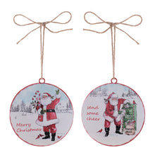 Load image into Gallery viewer, Santa Disk Ornament
