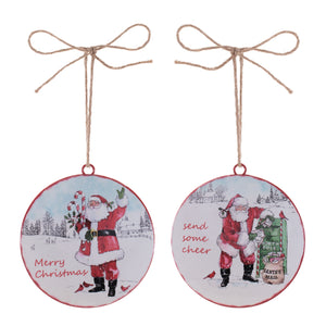 Santa Disk Ornament