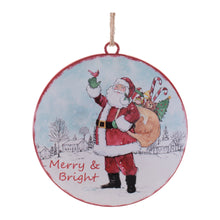 Load image into Gallery viewer, Santa Disk Ornament

