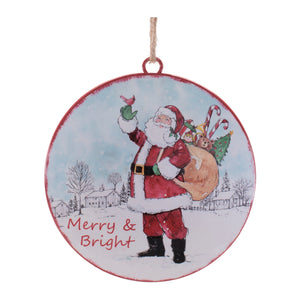 Santa Disk Ornament