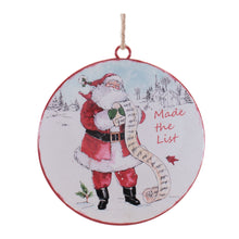 Load image into Gallery viewer, Santa Disk Ornament
