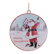 Load image into Gallery viewer, Santa Disk Ornament

