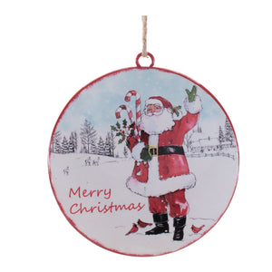 Santa Disk Ornament