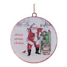 Load image into Gallery viewer, Santa Disk Ornament
