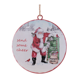 Santa Disk Ornament