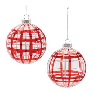 Red Plaid Ornament