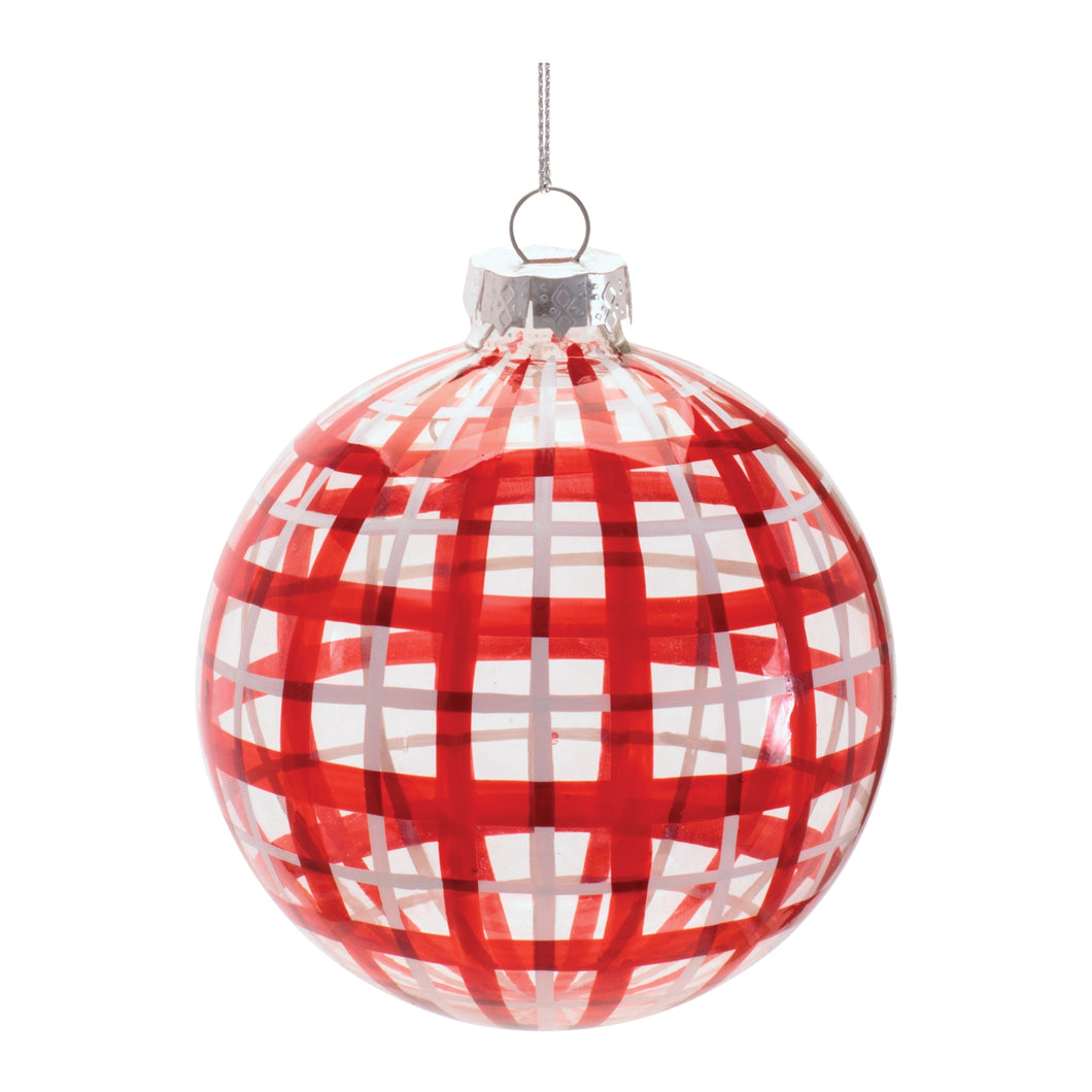 Red Plaid Ornament