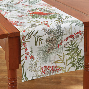 Winter Cardinal Table Runner 36"