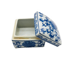 Load image into Gallery viewer, Chinoiserie Square Ceramic Box
