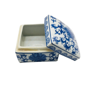 Chinoiserie Square Ceramic Box