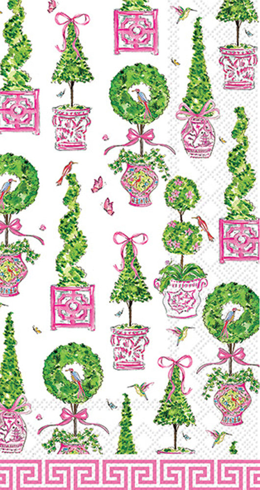 Pink Topiary Guest Napkins
