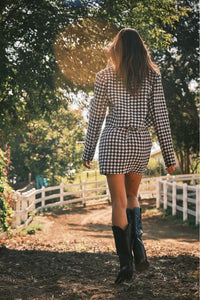 Houndstooth Skirt