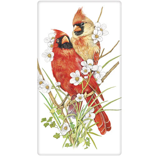 Spring Cardinals Towel